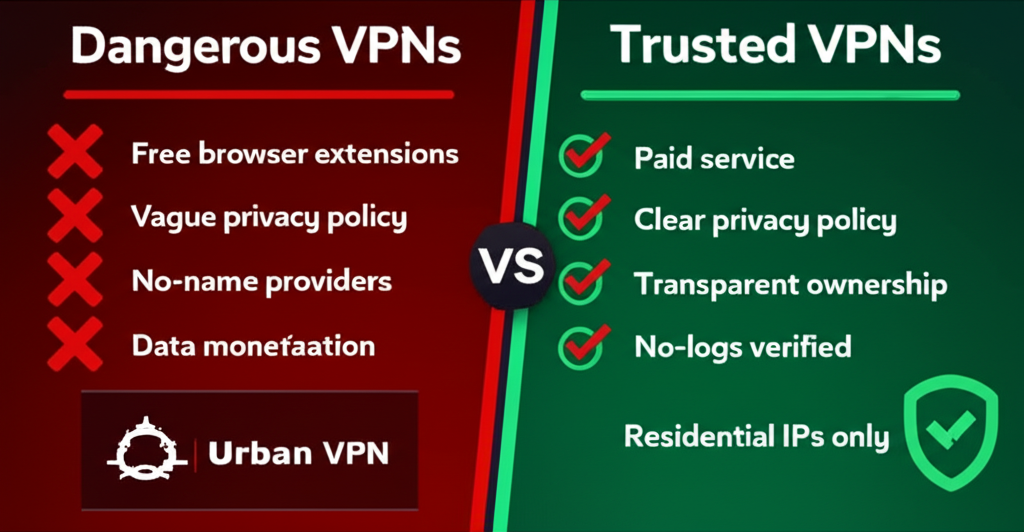 How to choose a trustworthy VPN - comparison chart